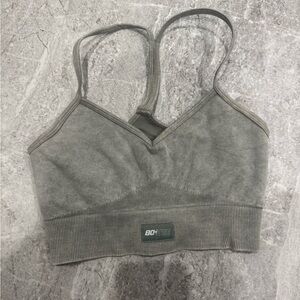 Bo + Tee Grey Sports Bra